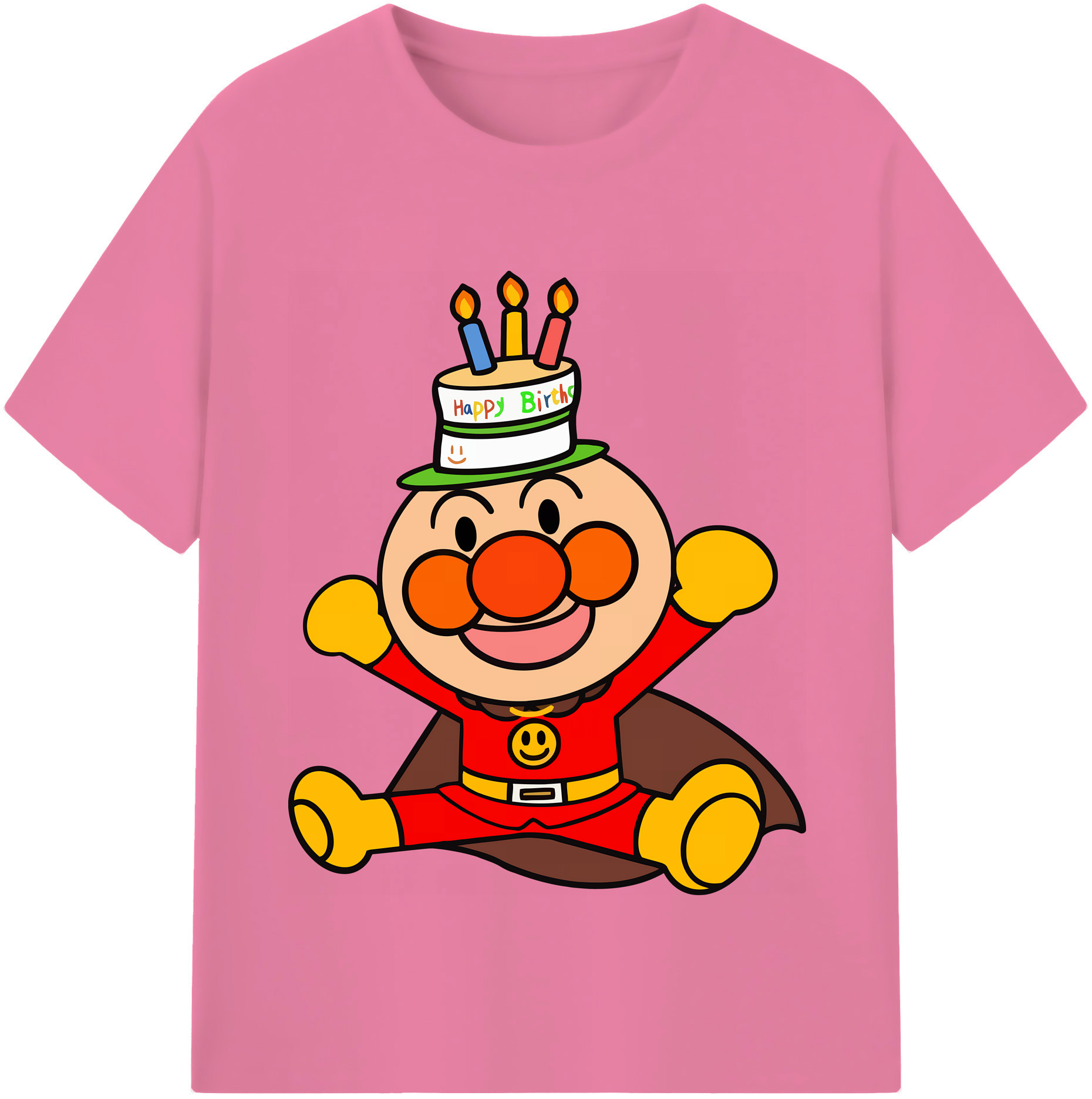 （画像用） アンパンマン Anpanman 綿100％半袖Tシャツ（フロントプリント）